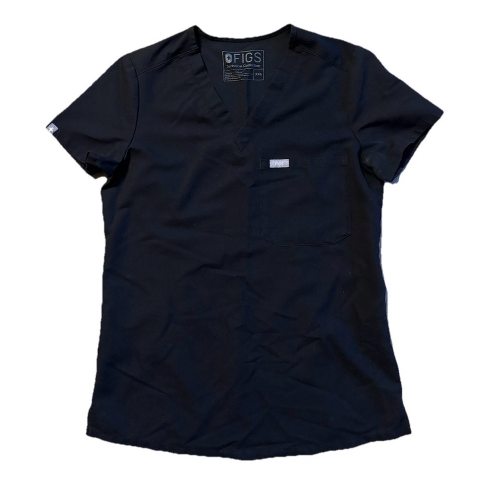 Figs XXS Women's Scrub Top Black